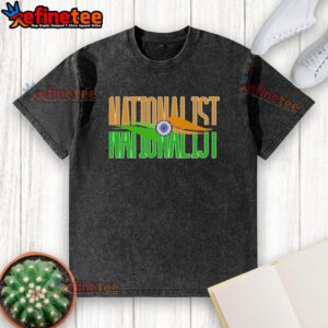 Original Outfitgoal nationalist India flag washed t-shirt featuring a vibrant design and comfortable fit.