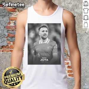 Alt Text: Original Rip Soccer Liverpool's Diogo Jota tank top featuring vibrant colors and stylish design for fans.