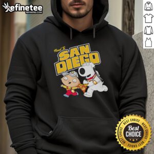 Original Family Guy hoodie featuring 'The Road to San Diego' design, perfect for fans of the show.