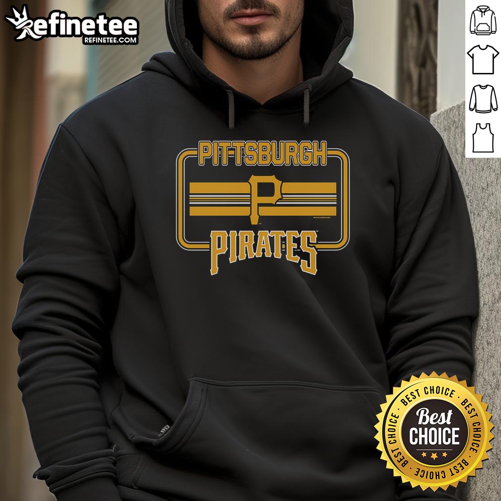 Premium Pittsburgh Pirates Fanfare Hoodie in black with team logo, perfect for fans showing their support.