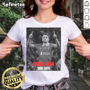 Premium R.I.P. Diogo Jota Ladies Tee featuring a stylish design honoring the football star in soft fabric.