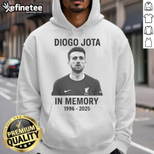 Alt Text: Premium Rip Diogo Jota In Memory 1996-2025 Hoodie featuring a stylish design and tribute to the football star.