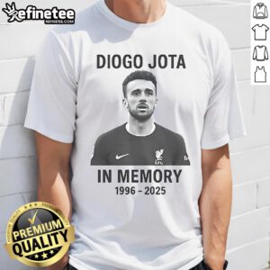 Premium Rip Diogo Jota In Memory 1996-2025 T-Shirt featuring a stylish design honoring the football star.