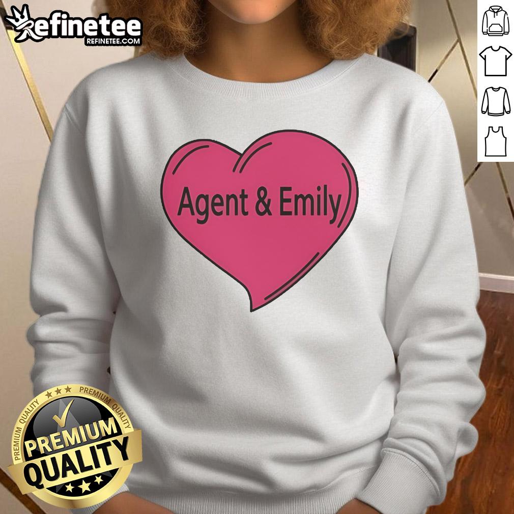 Pretty Agent and Emily Heart Sweatshirt featuring a stylish heart design, perfect for cozy casual wear.
