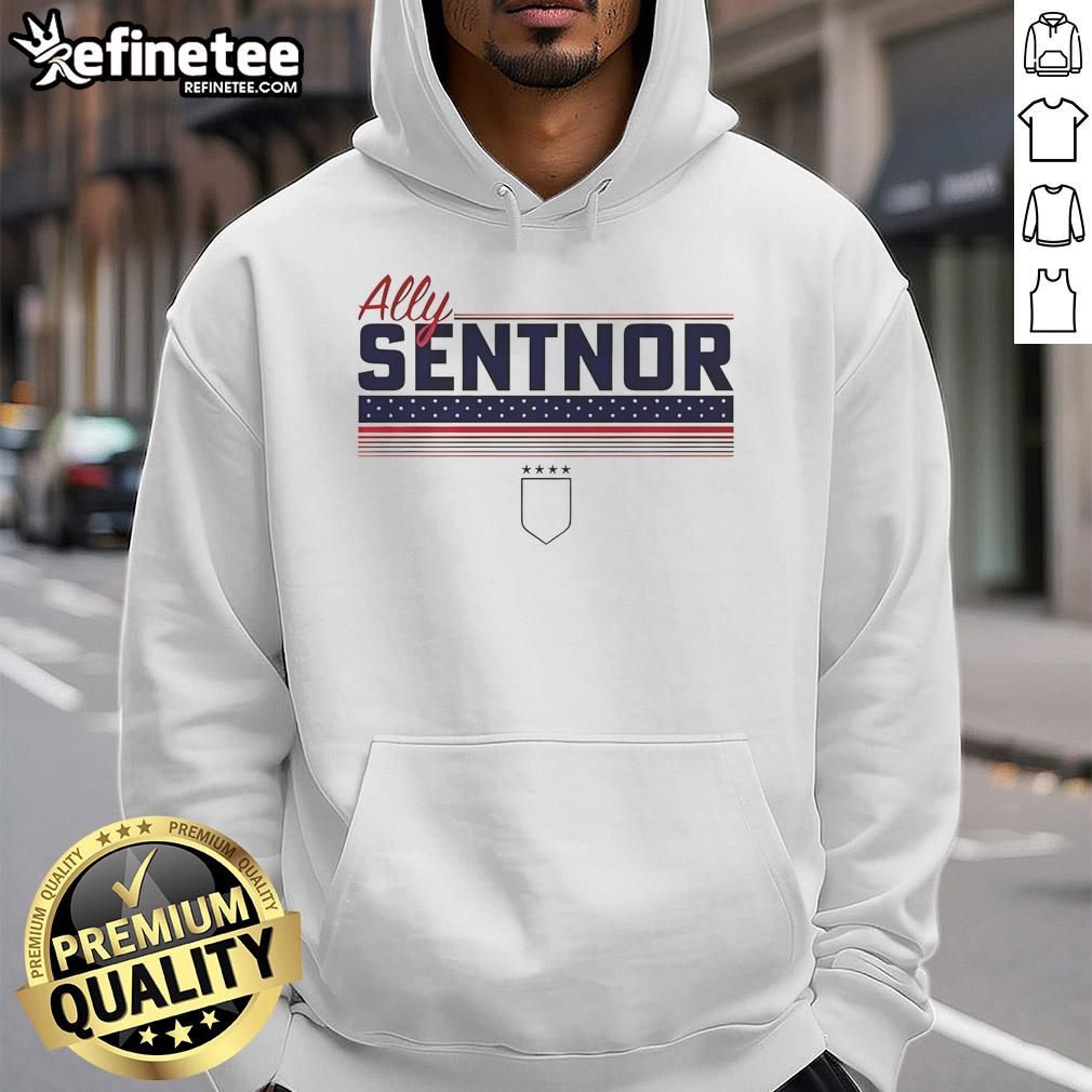 Alt Text: Top Ally Sentnor Stripe USWNTPA Hoodie in stylish design, perfect for casual wear and sports enthusiasts.