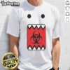 Top Biohazard Domo Logo T-Shirt featuring a bold biohazard symbol and vibrant colors for stylish, edgy fashion.