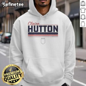 Alt Text: Top Claire Hutton Stripe USWNTPA Hoodie featuring a stylish design and comfortable fit for everyday wear.