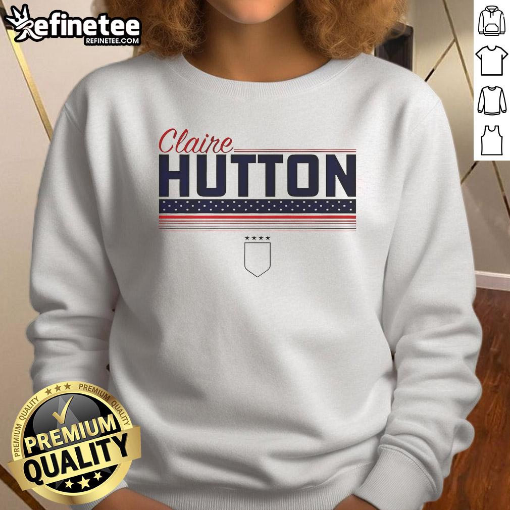 Top Claire Hutton Stripe USWNTPA Sweatshirt featuring a stylish striped design, perfect for casual wear and team spirit.