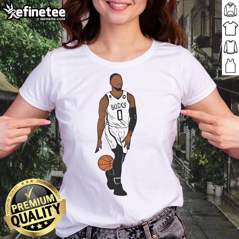 Top Damian Lillard Milwaukee Bucks basketball ladies tee in stylish design, perfect for fans and casual wear.