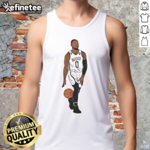 Top Damian Lillard Milwaukee Bucks Basketball Tank Top featuring vibrant team colors and stylish design for fans.