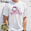 Alt Text: Cute Colorado Rockies Hello Kitty 2025 baseball t-shirt featuring a playful design perfect for fans and collectors.