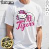 Cute Detroit Tigers Hello Kitty 2025 baseball t-shirt featuring a playful design perfect for fans and collectors.