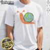 Cute Earth Snail T-Shirt featuring a colorful snail design on a soft fabric, perfect for nature lovers.