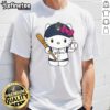 Cute Hello Kitty Milwaukee Brewers MLB 2025 T-shirt featuring vibrant graphics and playful design for fans.