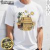 Alt Text: Cute Snoopy beach mode activated t-shirt featuring Snoopy relaxing under a sun umbrella with vibrant colors.