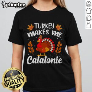 Funny turkey graphic on a ladies tee, perfect for Thanksgiving nap lovers who enjoy humor and comfort.