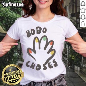 Alt Text: Nice BOBO CHOSES High Five Ladies Tee featuring vibrant colors and playful design for stylish women's casual wear.