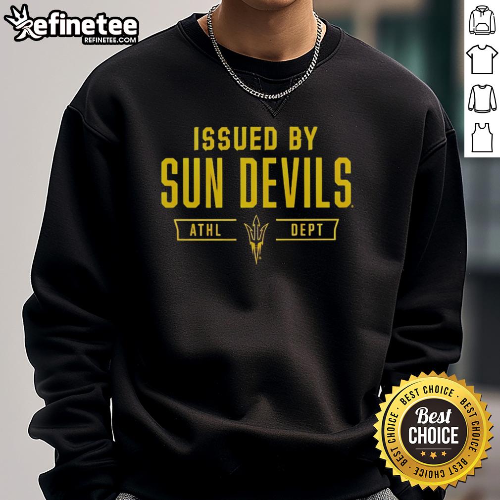Official Arizona State Sun Devils sweatshirt from the Athletic Department, featuring the iconic logo and team colors.