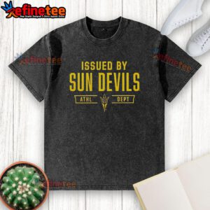 Official Arizona State Sun Devils washed t-shirt from the Athletic Department, perfect for fans and casual wear.