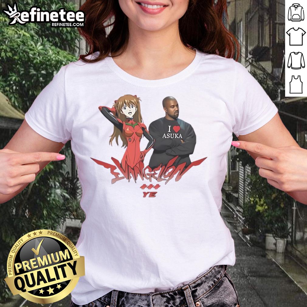 Official Asuka X Kanye West Ladies Tee featuring unique graphic design and stylish fit for fans of both artists.