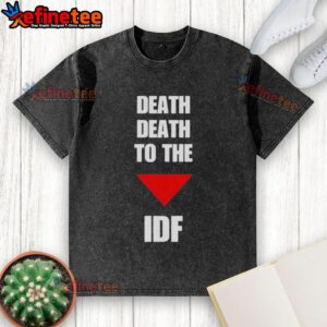 Official Death to the IDF washed t-shirt featuring a bold graphic design, perfect for making a statement in streetwear.