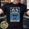 Official Derpy Tiger X Kpop Demon Hunters tarot card t-shirt featuring a vibrant design and unique character art.