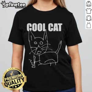 Official Jacobs Cool Cat Ladies Tee featuring a stylish graphic print, perfect for casual wear and feline enthusiasts.