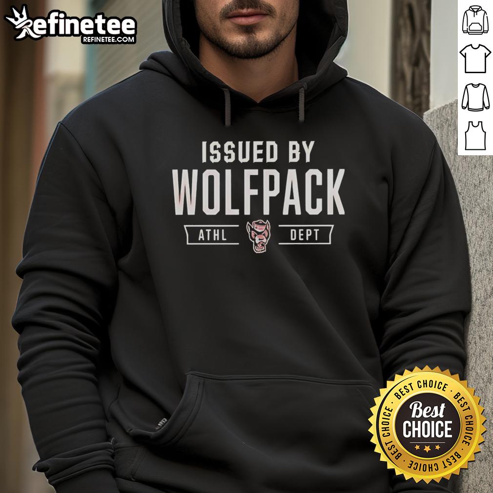 Official NC State Wolfpack hoodie issued by Wolfpack Athletic Department, showcasing team colors and logo.