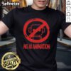 Official No Ai Animation Plasticine Action T-Shirt featuring vibrant graphics and a comfortable fit for creative enthusiasts.