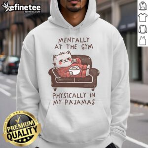 Top Mentally At The Gym Hoodie in black, perfect for workouts and casual wear, showcasing a motivational design.