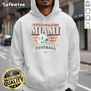 Good Miami Hurricanes Stripe Splash Hoodie featuring vibrant colors and team logo, perfect for fans and casual wear.