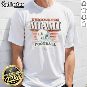 Alt Text: Good Miami Hurricanes Stripe Splash T-Shirt featuring vibrant colors and a stylish design, perfect for fans.