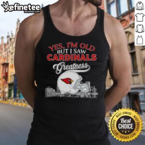 Vintage tank top featuring St. Louis Cardinals greatness, Super Bowl skyline, and helmet design, perfect for fans.