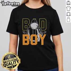 Nice Bad Boy Streetwear Rebel Graphic Ladies Tee featuring a bold design and stylish fit for modern fashion enthusiasts.