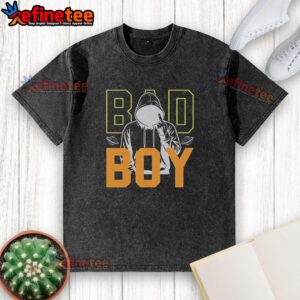 Nice Bad Boy Streetwear Rebel Graphic Washed T-Shirt featuring bold print and trendy design for urban fashion lovers.
