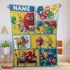Nice Colorful Candy M&M’s Character Collage Blanket Fleece Customized Blanket