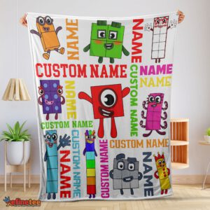 Nice Colorful Number Blocks Blanket Fleece Customized Blanket