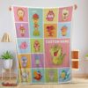 Nice Cute Chibi Animals Blanket Fleece Customized Blanket