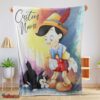 Nice Disney Cartoon Pinocchio Blanket Fleece Customized Blanket