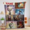 Nice Disney Chicken Little Collage Poster Blanket Fleece Customized Blanket
