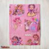 Nice Disney Cute Kids Princess Sketches Blanket Fleece Customized Blanket