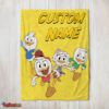 Nice Disney Ducktales Huey Dewey Louie Webby Yellow Cartoon Collage Blanket Fleece Customized Blanket