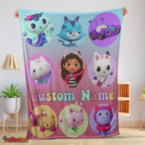 Nice Disney Gabby's Dollhouse Blanket Fleece Customized Blanket