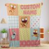 Nice Disney Kiff Chatterley & Barry Buns Pattern Blanket Fleece Customized Blanket