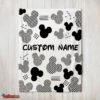 Nice Disney Mickey Logo Texture Blanket Fleece Customized Blanket