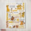 Nice Disney Simba Timon Pumbaa The Lion King Blanket Fleece Customized Blanket