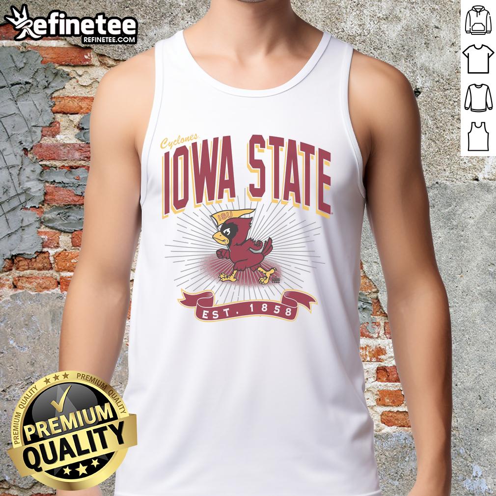 Alt Text: Vintage Iowa State Cyclones Prime Play tank top featuring classic logo design, perfect for fans and collectors.