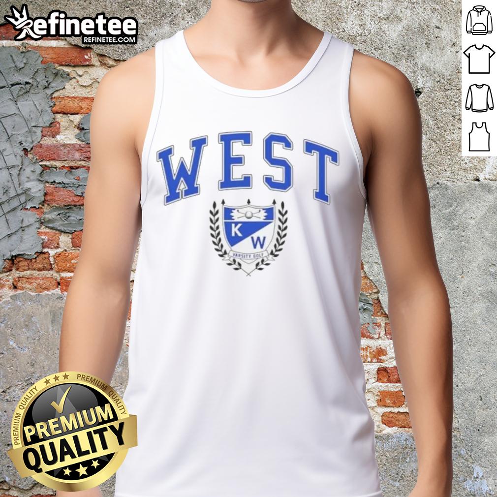 Kenmore West Varsity Golf logo on a stylish Buffalo tank top, perfect for golf enthusiasts and team spirit.