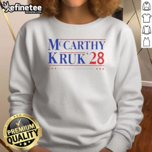 Nice McCarthy and Kruk sweatshirt featuring the best broadcast team in baseball design, perfect for fans and casual wear.