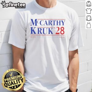 Nice Mccarthy and Kruk 28 Best Broadcast Team in Baseball T-Shirt featuring a stylish design for fans.